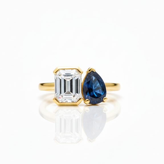 Toi et Moi Engagement Ring