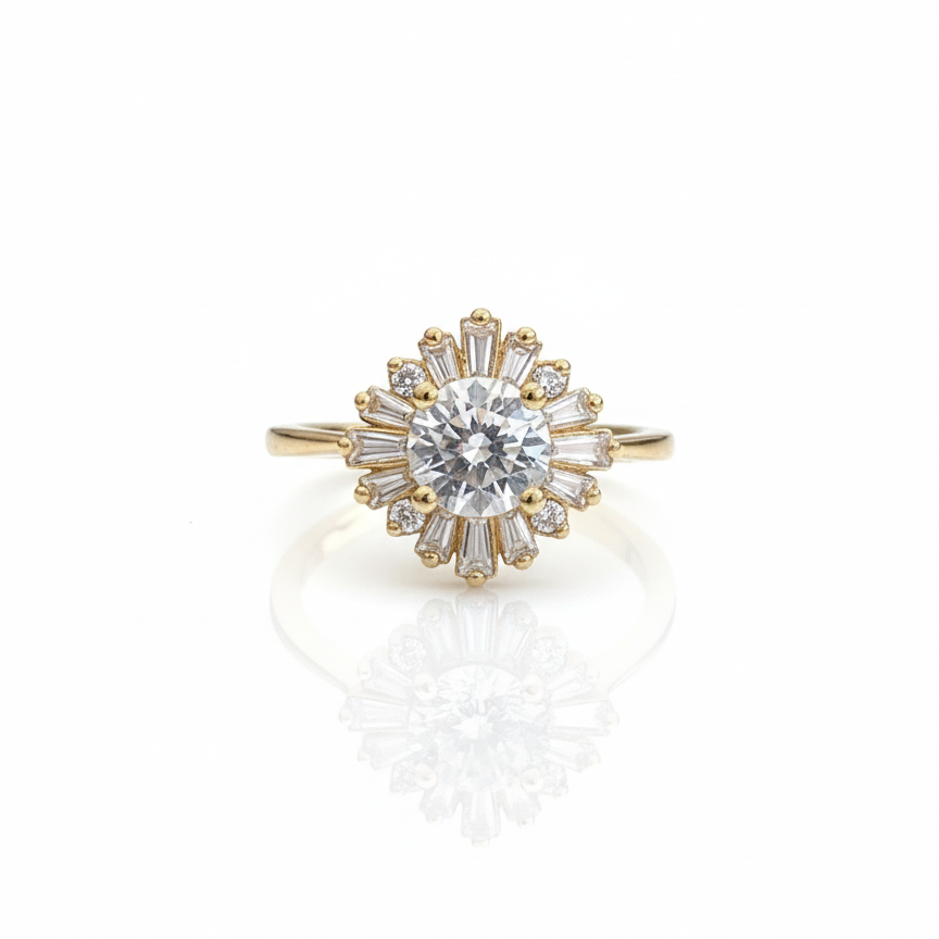 The Mini Radiance Art Deco Ring
