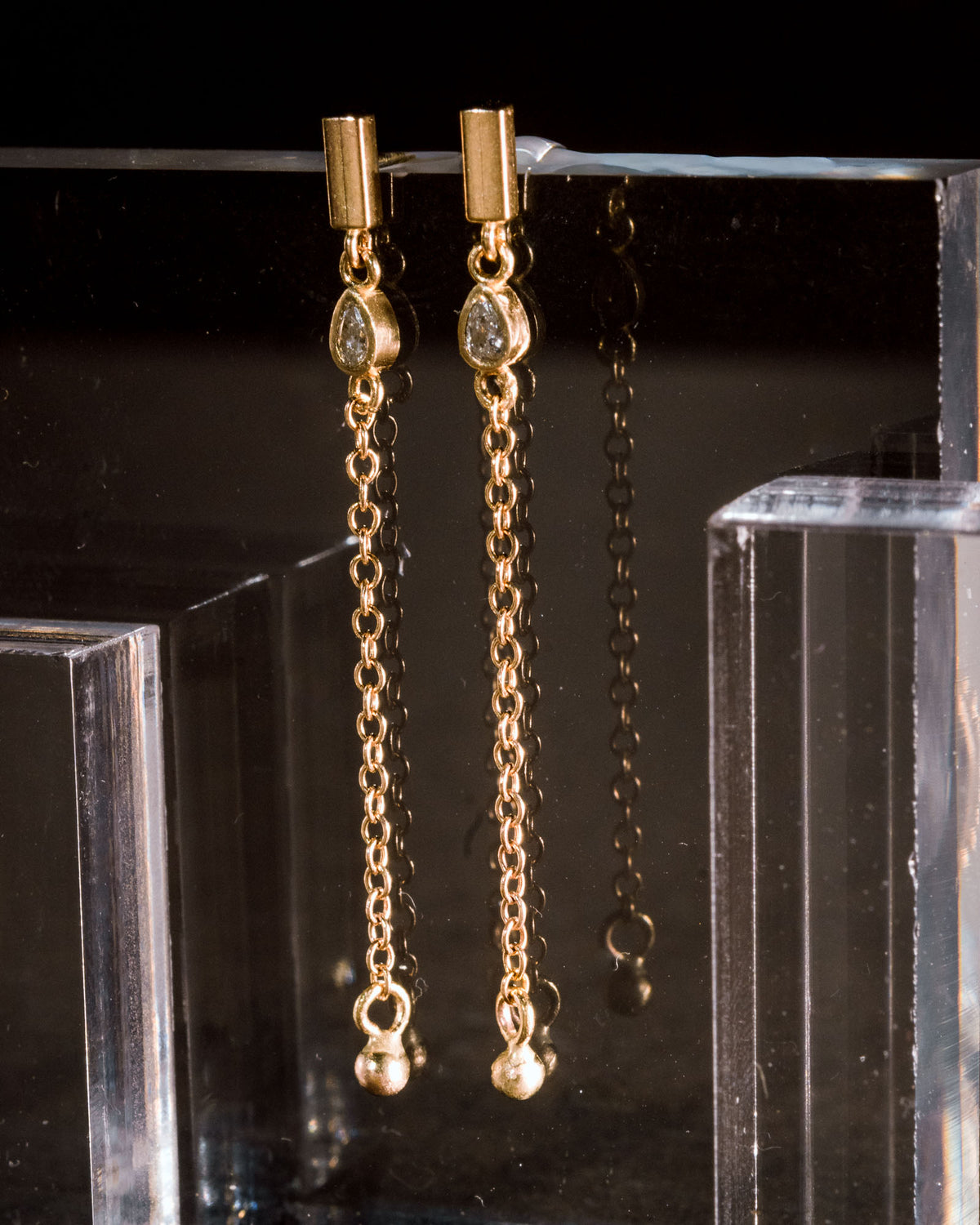 Pear Bar Drop Earrings