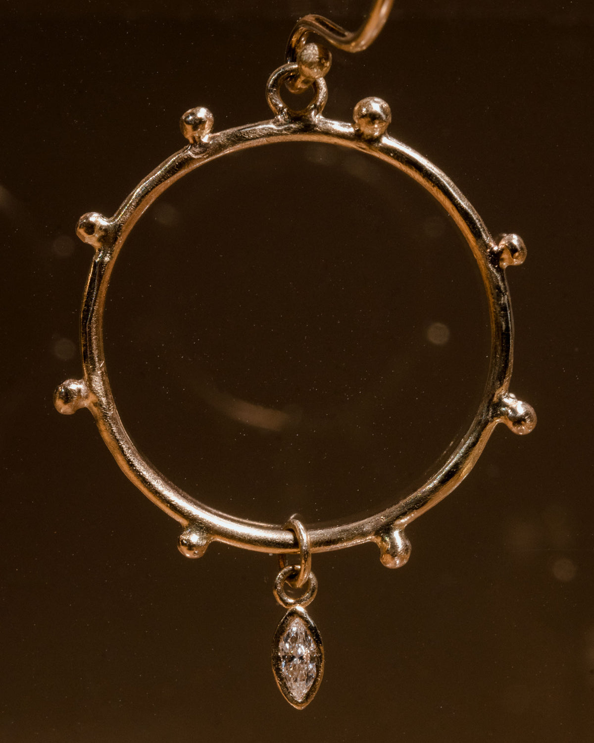 Marquise Dot Drop Earrings