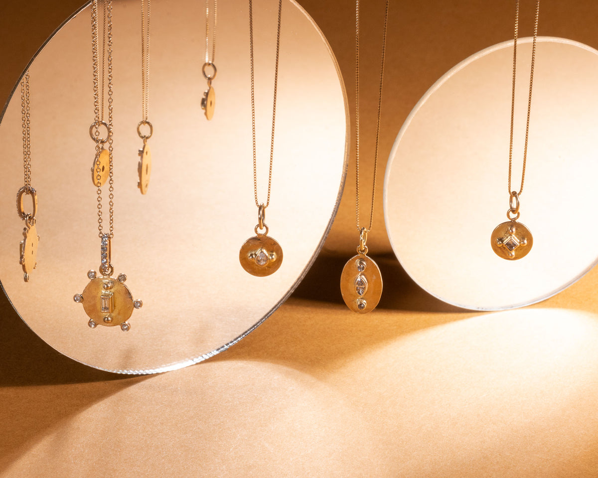 Coin Necklace #3 - Princess Cut