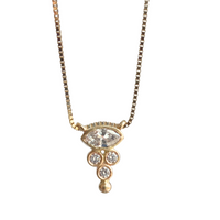 Marquise Tri Diamond Necklace