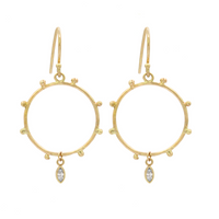 Marquise Dot Drop Earrings