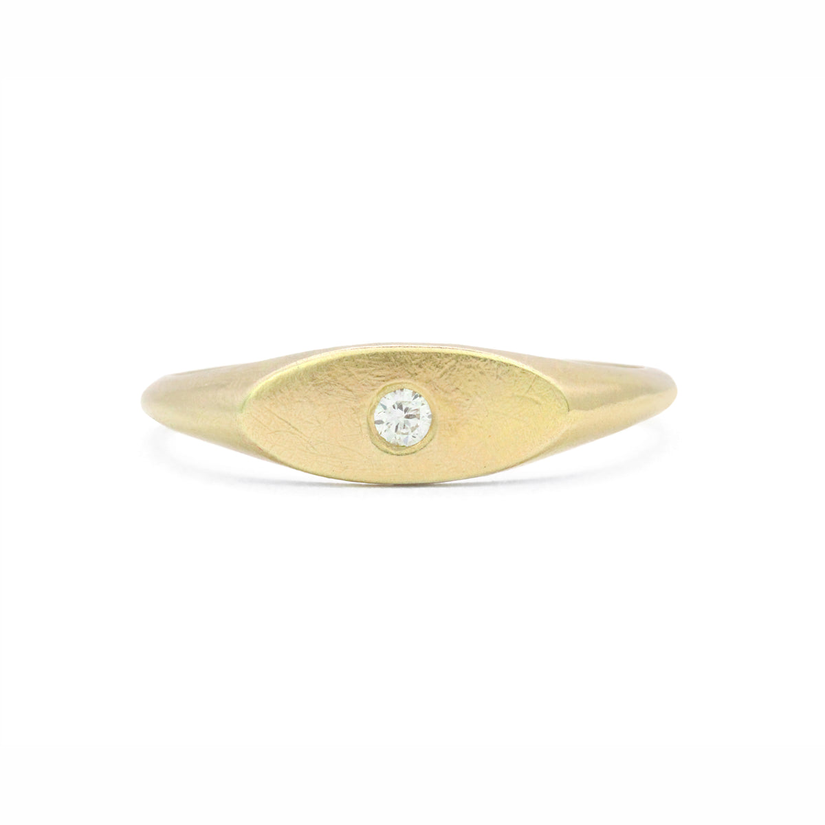 Oval Diamond Signet