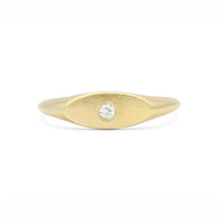 Oval Diamond Signet