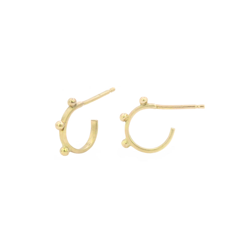 Triple Dot Huggie Earrings